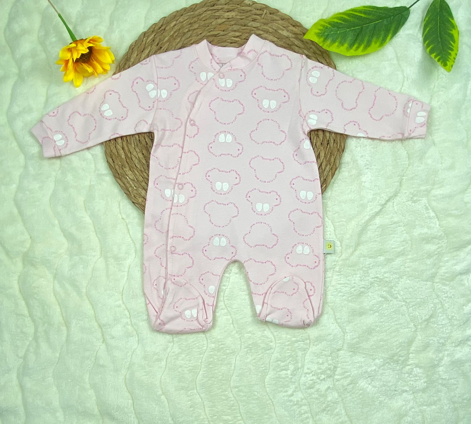 سالوبيت خريفي قطن 100% بناتي رسمة عربيه ماركة صن بيبي🤍❤️