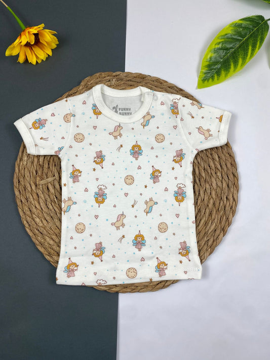 فانله نص كم مطبوع اولادي وبناتي قطن 100% ماركة فاني باني ❤️❤️