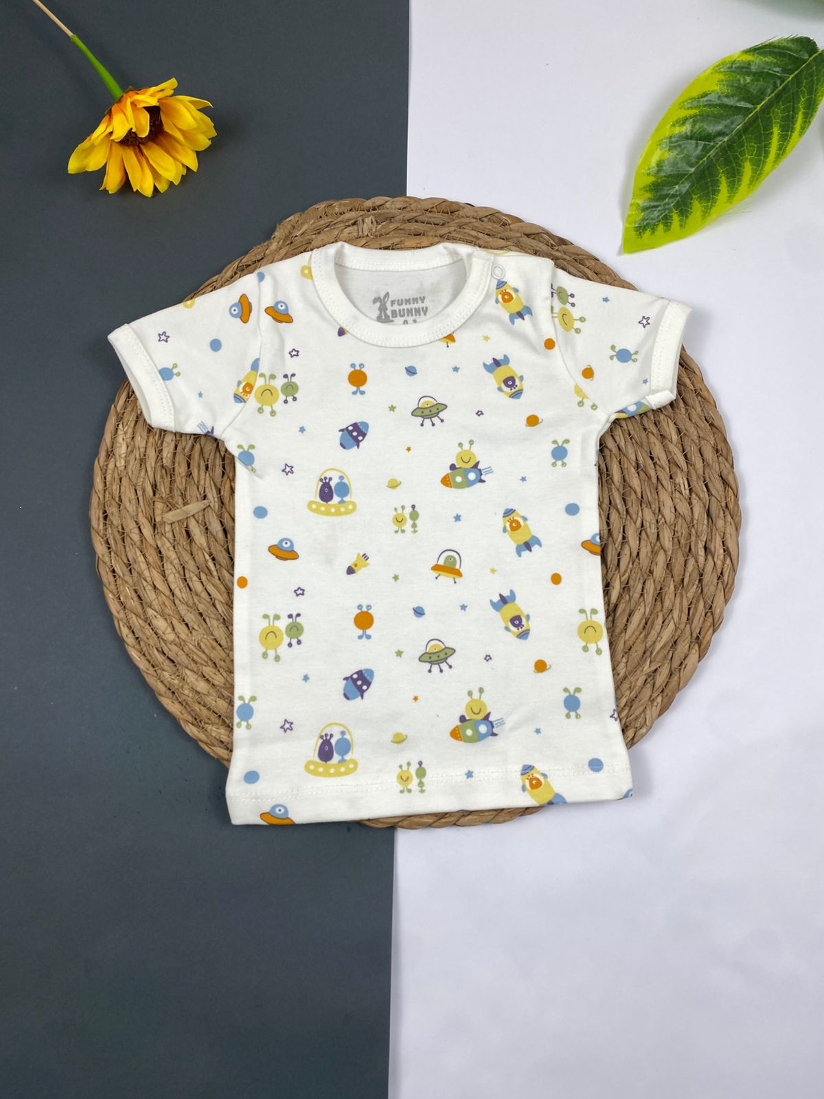 فانله نص كم مطبوع اولادي وبناتي قطن 100% ماركة فاني باني ❤️❤️