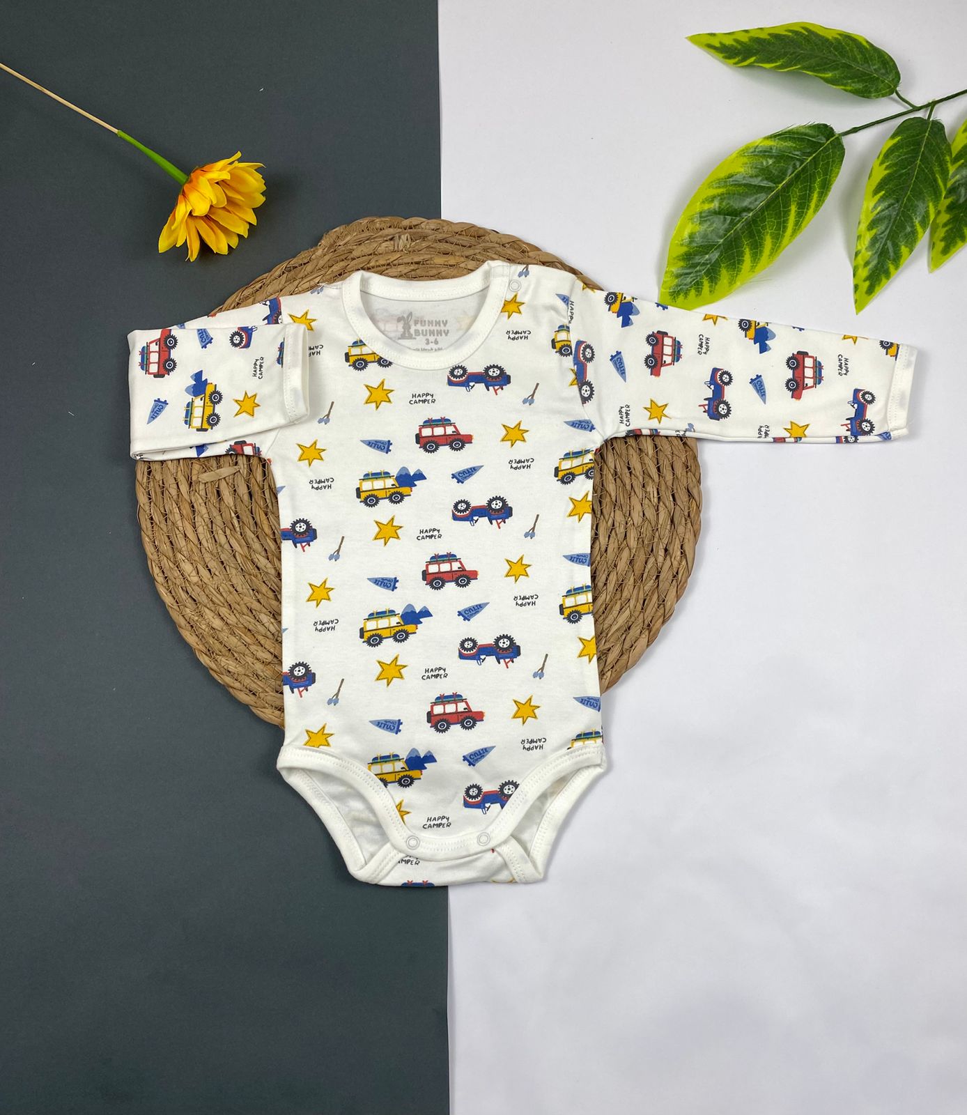 سالوبيت بكم حديثي الولاده قطن 100% اولادي وبناتي ماركة فاني باني 🤍😍