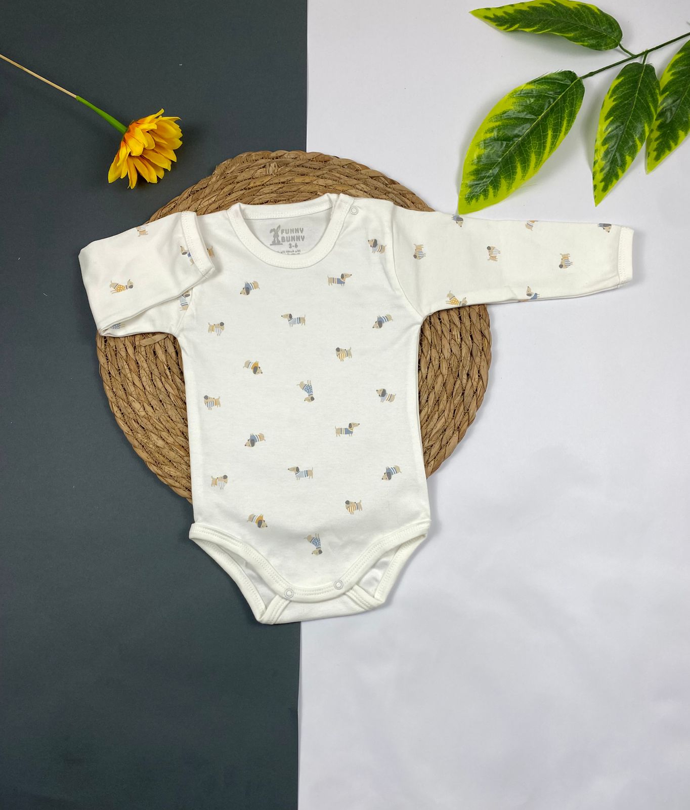 سالوبيت بكم حديثي الولاده قطن 100% اولادي وبناتي ماركة فاني باني 🤍😍