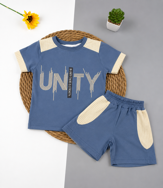 بيجامه صيفي اولادي قطن100 %  مكون من قطعتين unity🤍😍