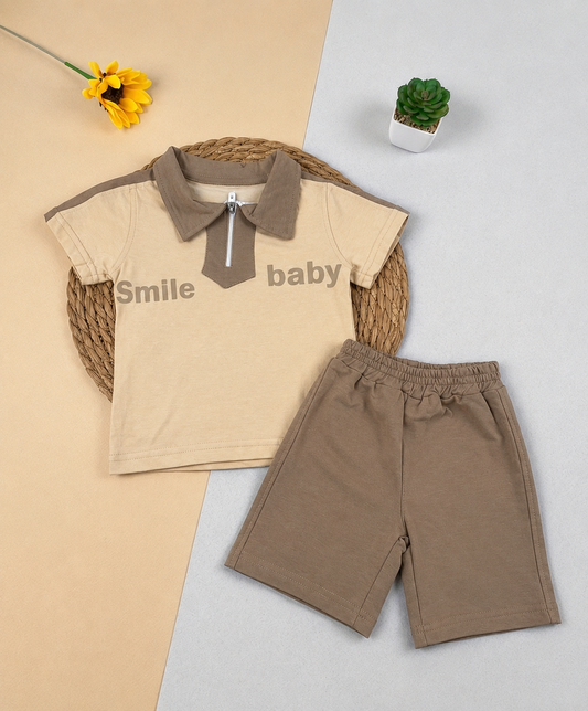 بيجامه صيفي  اولادي قطن100 %  مكون من قطعتين smile baby🤍😍