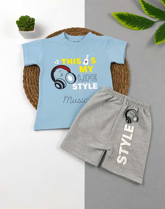 بيجامه صيفي اولادي قطن 100% مكون من قطعتين this is my life style🤍😍