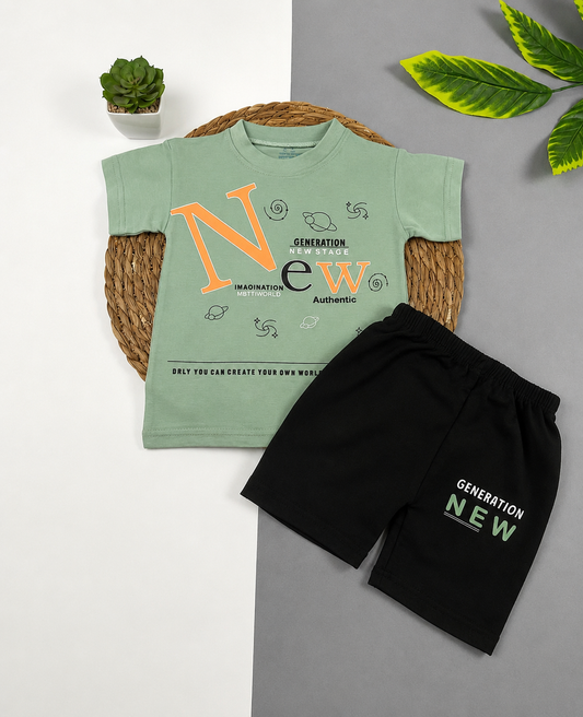 بيجامه صيفي  اولادي قطن 100% مكون من قطعتين NEW❤️❤️