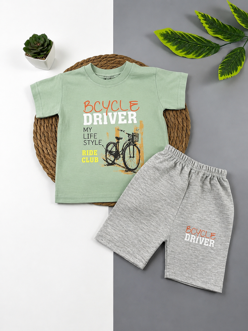 بيجامه صيفي اولادي قطن 100% مكون من قطعتين driver😍❤️
