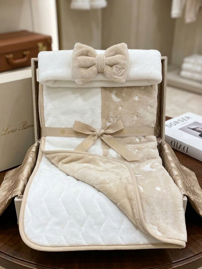 بطانية بيبي قطن فرو لحديثي الولادة، ناعمة على البشرة ماركة السنافر💗🩵