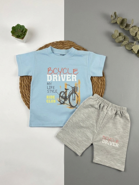 بيجامه صيفي اولادي قطن 100% مكون من قطعتين driver😍❤️