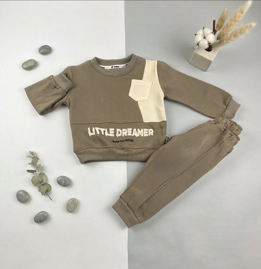 بيجامه شتوي ميلتون اولادي قطعتين قطن 100% مبطنة من الداخل  - ضمان ضد الوبرة little dreamer❤️❤️