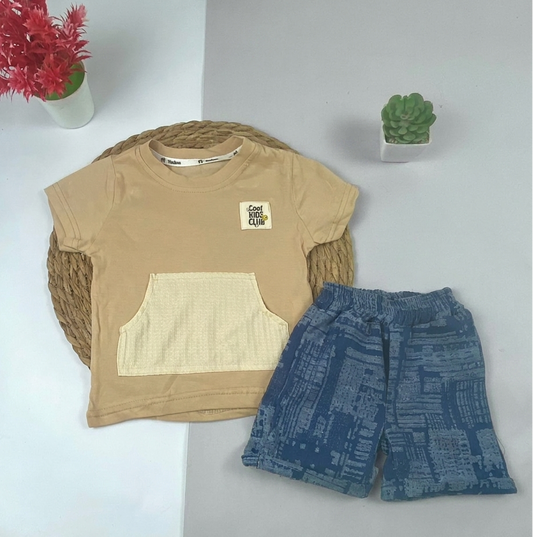 بيجامه صيفي  اولادي قطن100 %  مكون من قطعتين cool kids club🤍😍