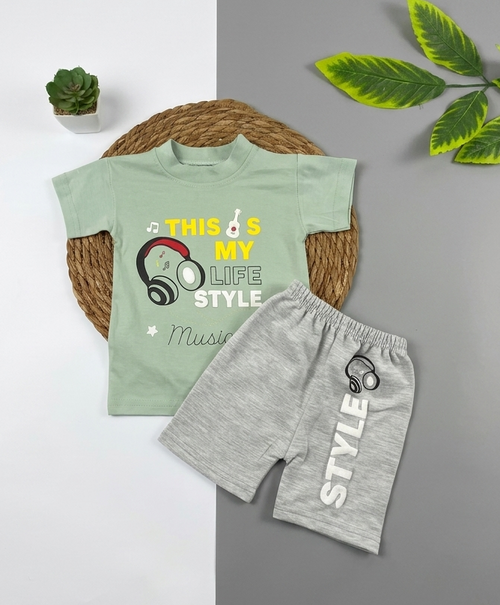 بيجامه صيفي اولادي قطن 100% مكون من قطعتين this is my life style🤍😍