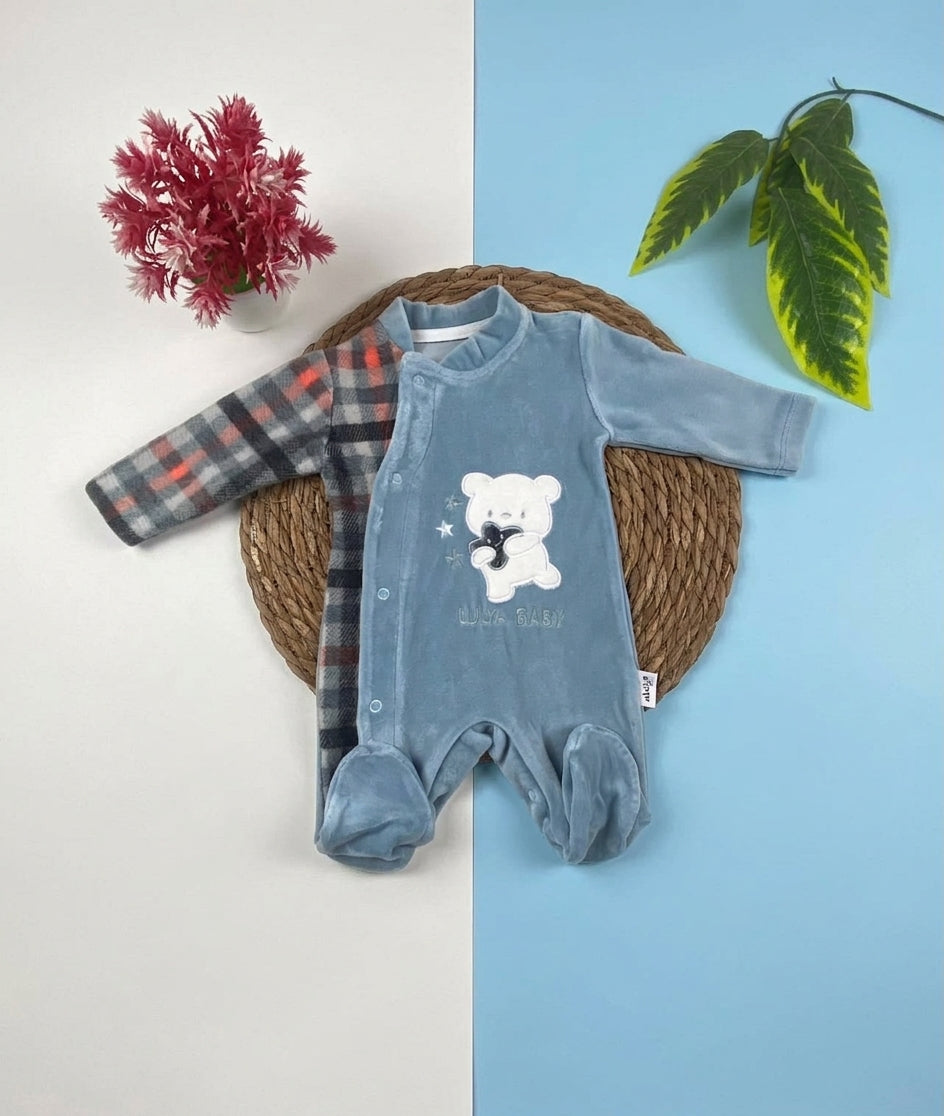 سالوبيت اولادي شتوي خامه قطيفه بكباسين lulya baby😍❤️