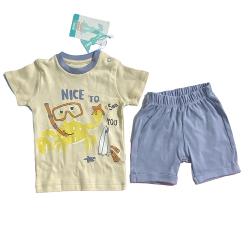 بيجامة قطن اولادي من فاني باني رسمة كابوريا 💙💙