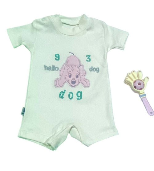 سالوبيت صيفي بناتي قطن 100% رسمة كلب 🩷🤍