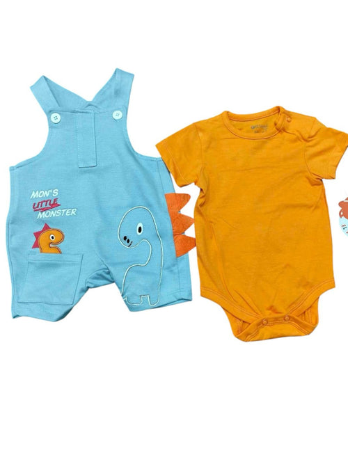 سالوبيت قطعتين اولادي وبناتي قطن ماركه الصياد رسمة ديناصور ❤️❤️