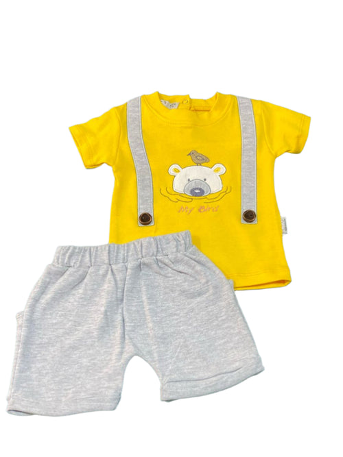 طقم اولادي قطعتين قطن 🖤💛