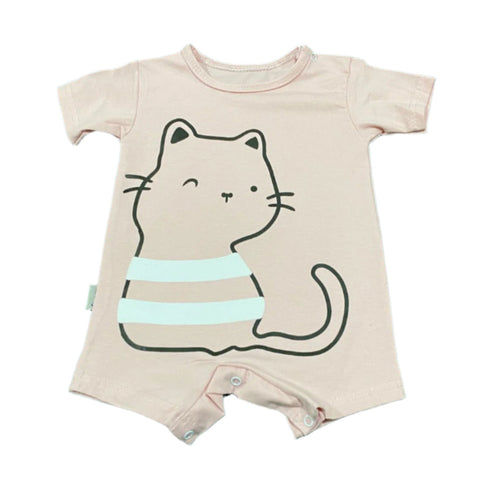 سالوبيت مطبوع قطن بناتي رسمة قطه🩷❤️