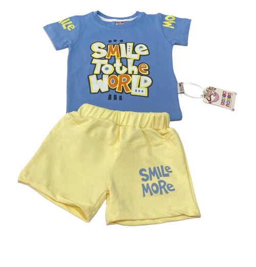 طقم خروج اولادي مكون من قطعتين كلمات ❤️❤️