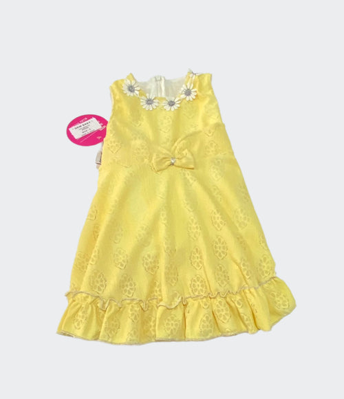 فستان بناتي خامه ممتازه فيونكه 🩷💛