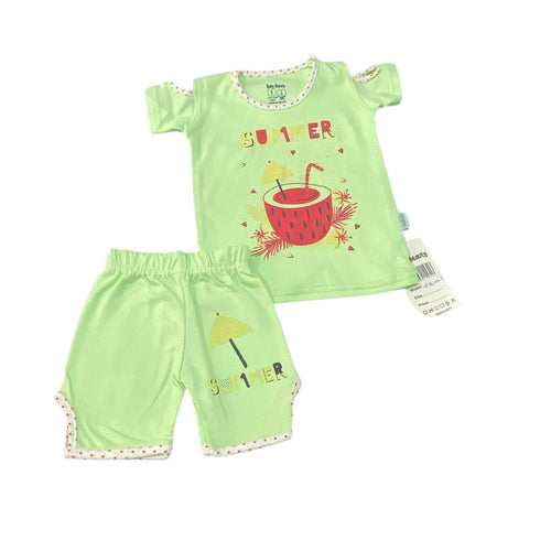 بيجامه بناتي قطن مكونه من قطعتين البطيخه ❤️❤️