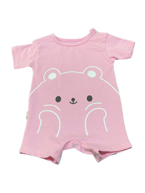 سالوبيت بناتي مطبوع صيفي قطن رسمة دب😍🩵