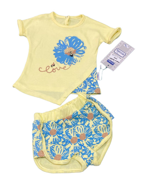 طقم بناتي رسمة نحله قطن 🩷🩷