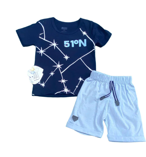 طقم اولادي مكون من قطعتين رسمة نجوم❤️❤️