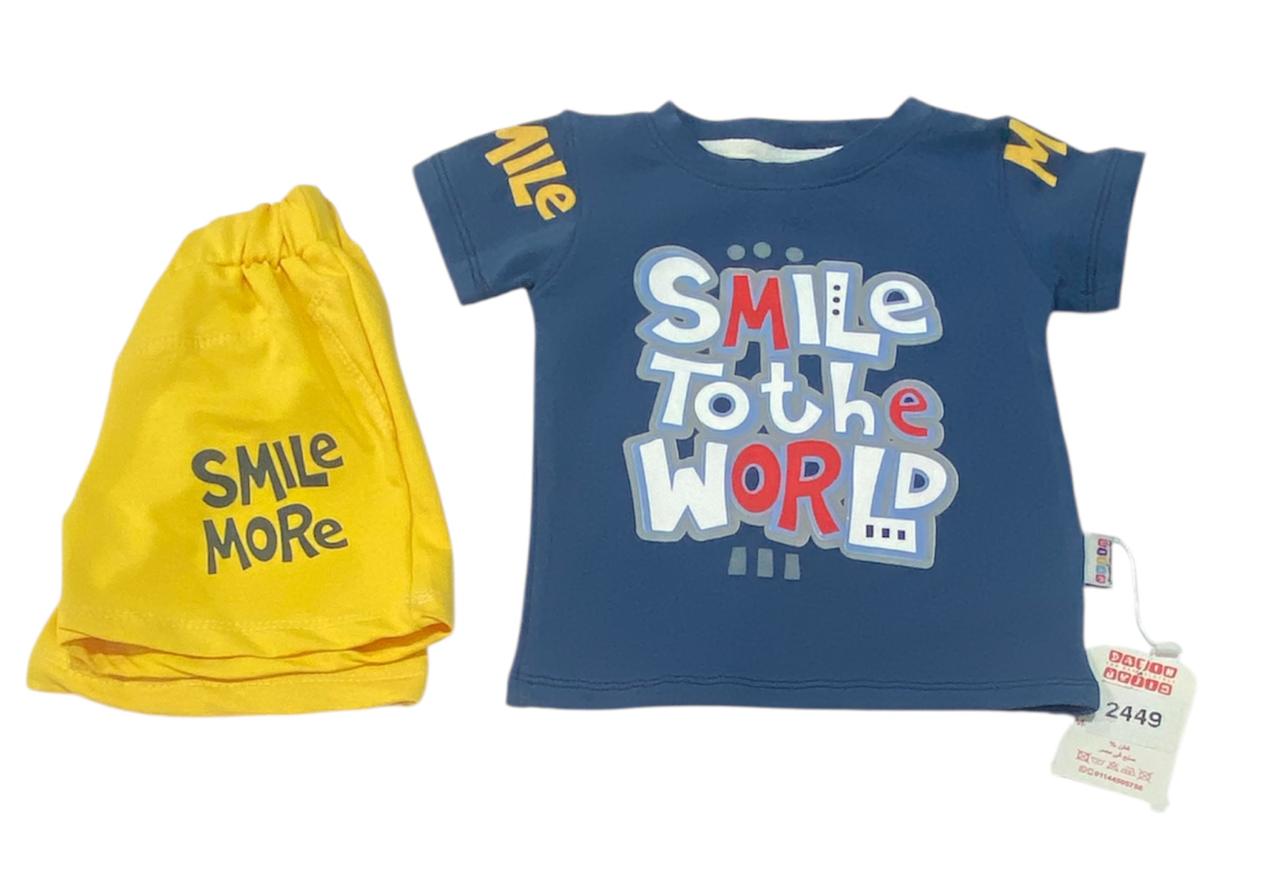 طقم خروج اولادي مكون من قطعتين كلمات ❤️❤️