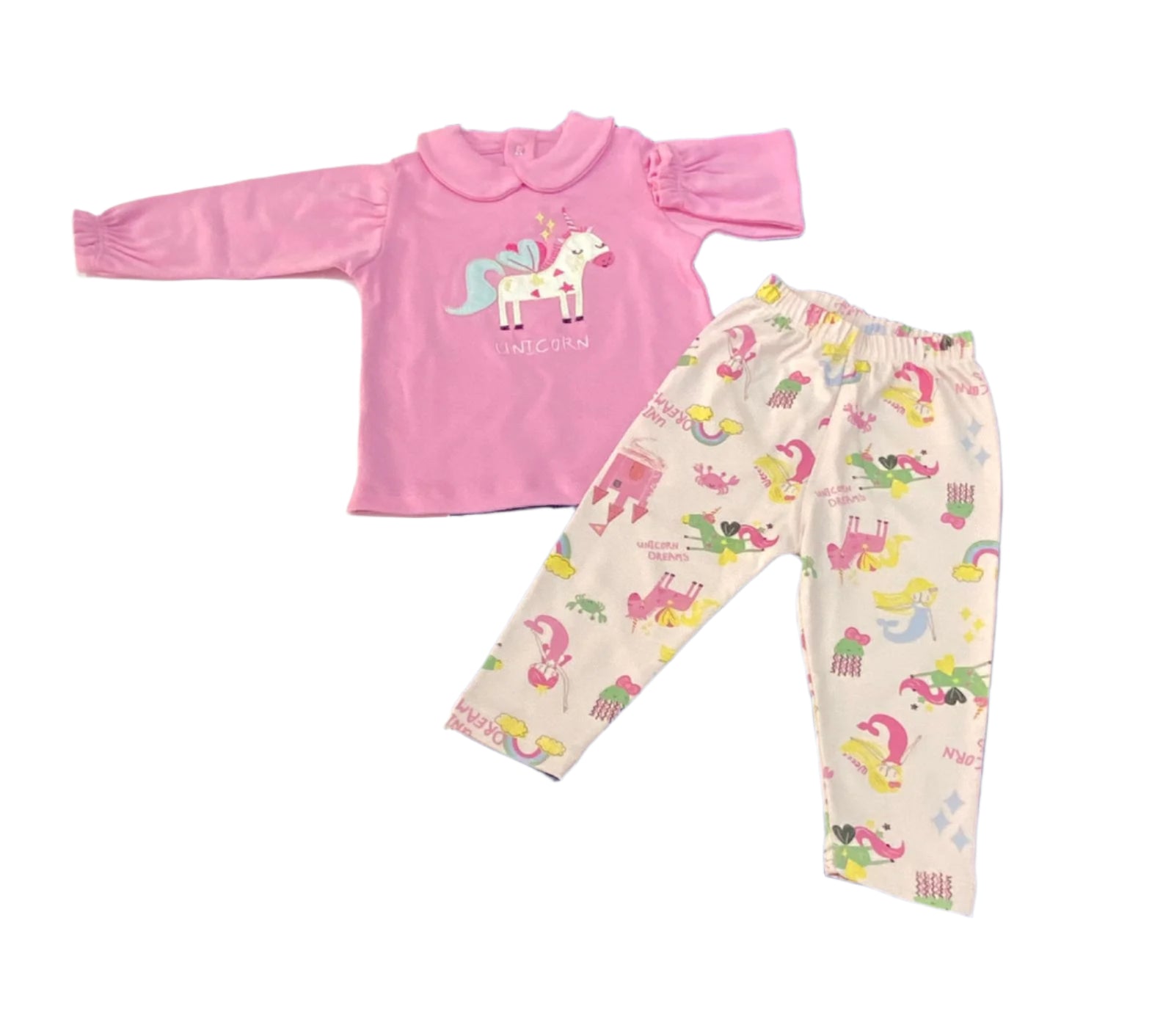 بيجامه بناتي خريفي فاني باني  رسمة مكون من قطعتين الحصان الطائر😍😍🩷