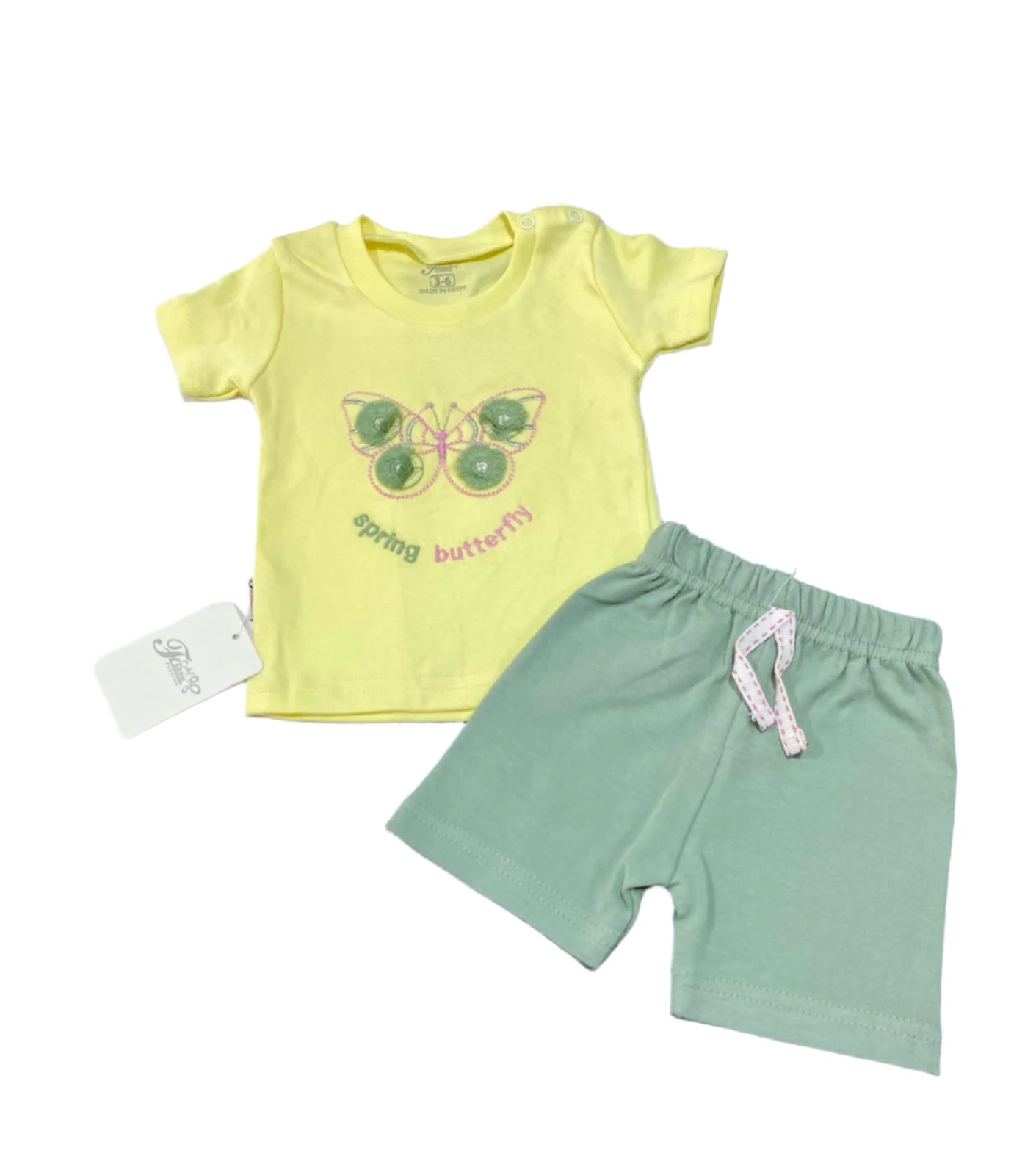 بيجامه بناتي قطن 100% مكونه من قطعتين رسمة النحله 🩷🐝