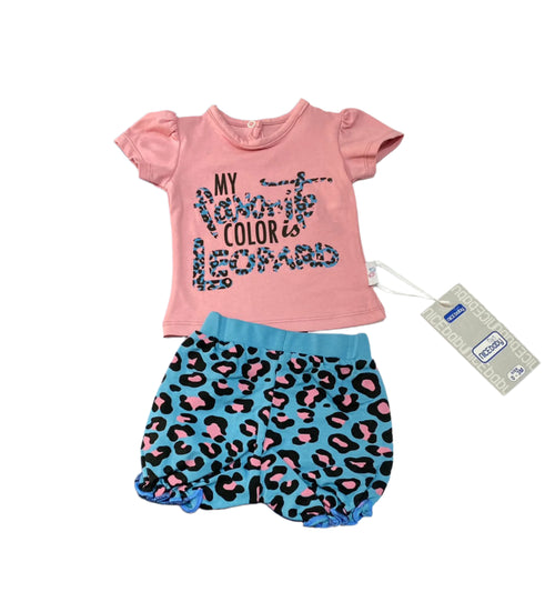 طقم خروج بناتي مكون من قطعتين منقوش 🩷🩷