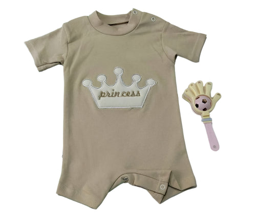 سالوبيت صيفي  بناتي قطن 100% رسمة التاج الكبيره 🩷🤍