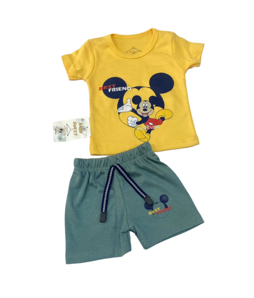 طقم أولادي عصري مكوّن من قطعتين رسمة ميكي ❤️❤️