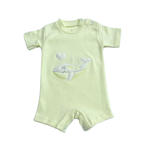 سالوبيت صيفي اولادي من 0 إلى 6 شهور رسمة حوت ❤️💛