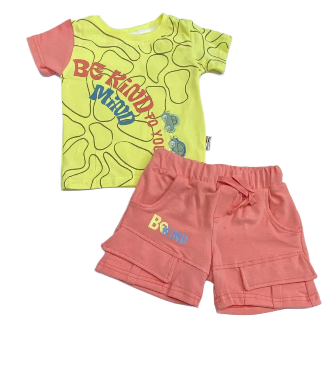 طقم خروج صيفي اولادي مكون قطعتين رسمة العربيات ❤️❤️