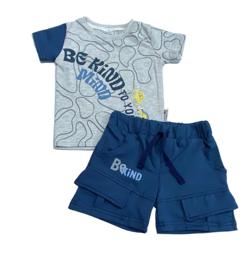 طقم خروج صيفي اولادي مكون قطعتين رسمة العربيات ❤️❤️