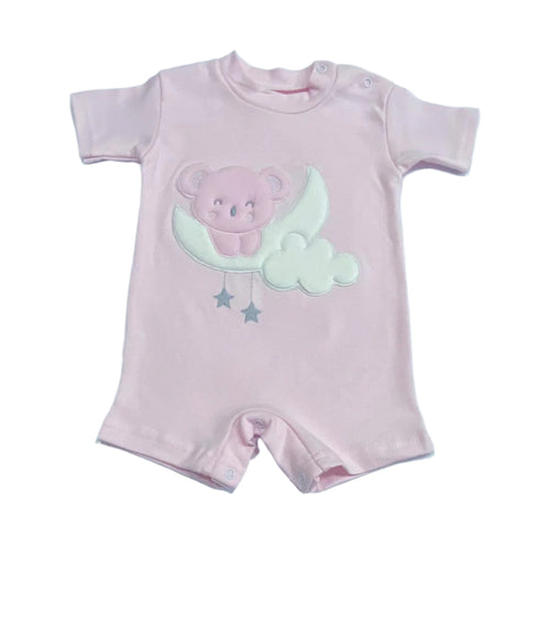 سالوبيت بناتي قطن مطرز رسمة الهلال 🩷