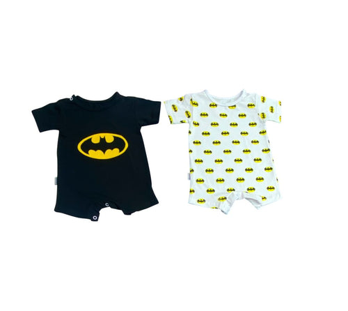 عرض ٢ سالوبيت قطن رسمة باتمان 🤍🦇 من 0 ل 6 شهور