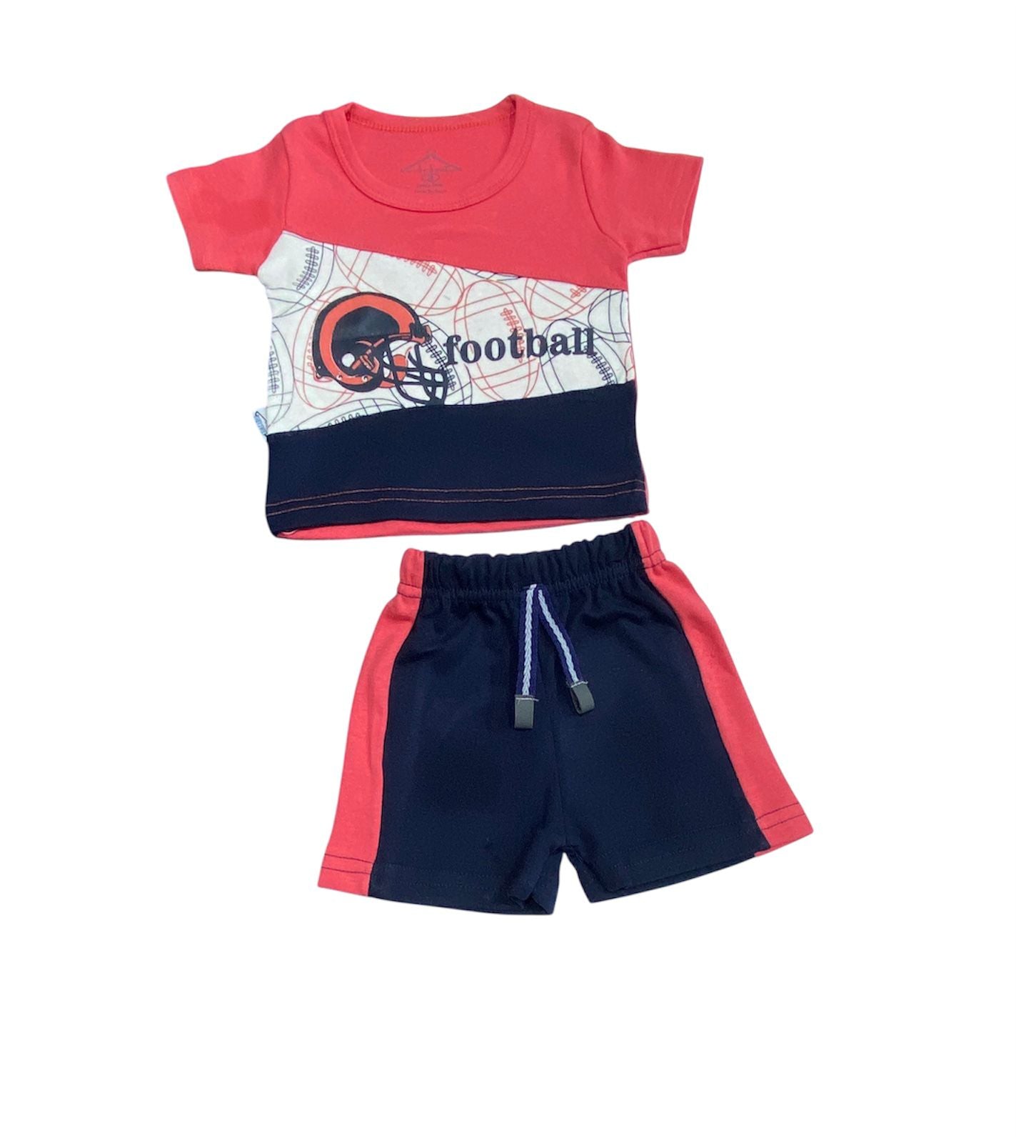 طقم اولادي عصري مكون من قطعتين رسمة الكرة ❤️❤️