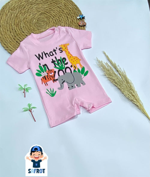 سالوبيت اولادي وبناتي قطن 100% خامه مريحه رسمة what,s in the zoo