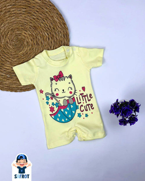 سالوبيت صيفي بناتي قطن 100% خامه خفيفه رسمة القطه ❤️🩷