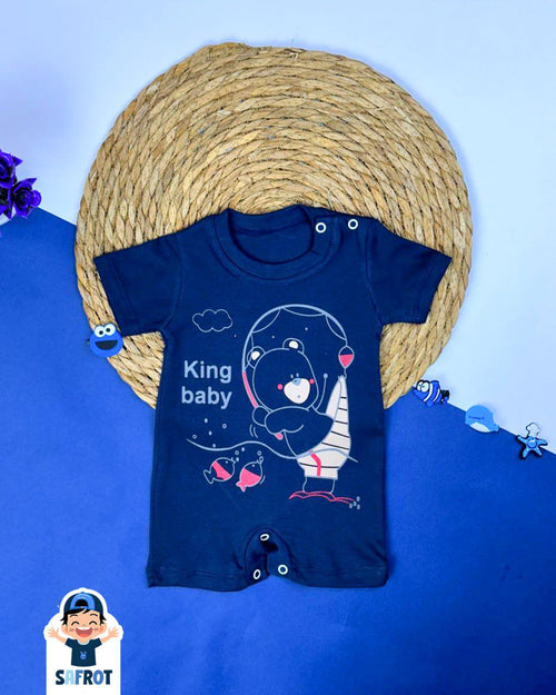 سالوبيت صيفي اولادي وبناتي قطن 100 % خامه خفيفه رسمة السمكتين ❤️🤍