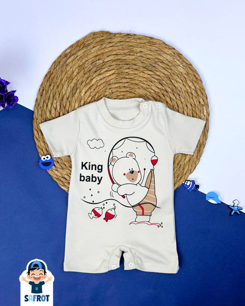 سالوبيت صيفي اولادي وبناتي قطن 100 % خامه خفيفه رسمة السمكتين ❤️🤍