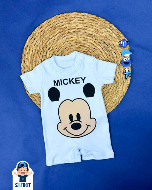 سالوبيت صيفي اولادي قطن 100% خامه خفيفه رسمة ميكي ماوس 🤍🤍