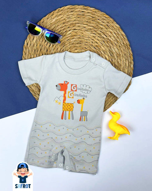 سالوبيت صيفي قطن 100% اولادي خامه خفيفه رسمة الزرافتين 🩷🤍