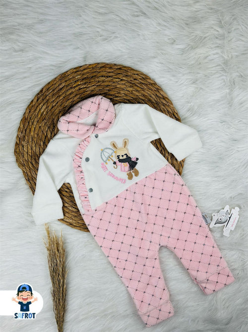 سالوبيت بناتي شتوي قطيفه خامه ناعمه وروعه رسمة دبه🩷💛