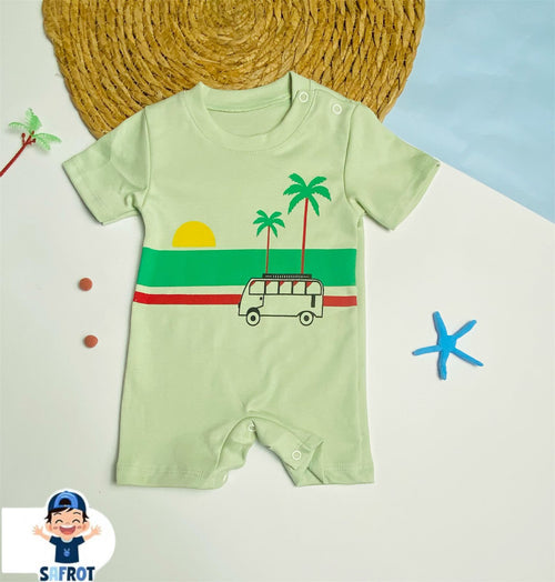 سالوبيت صيفي اولادي وبناتي قطن 100% خامه خفيفه رسمة bus 😍😍