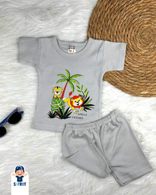 بيجامه اولادي قطن خامه مريحه مكون من قطعتين رسمة النخله❤️😍