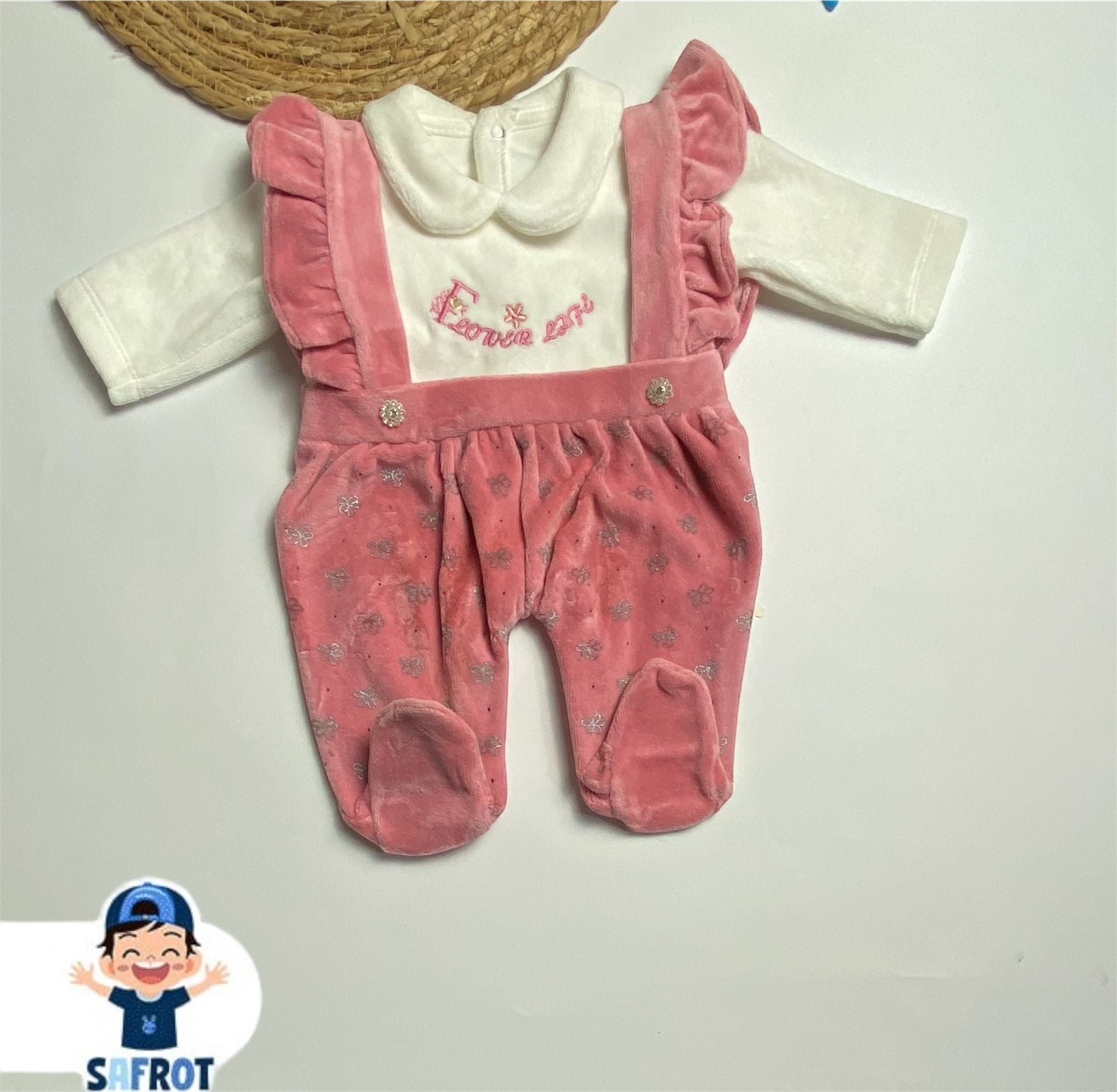 سالوبيت بناتي شتوي أنيق مصنوع من خامة القطيفة 🩷🩷