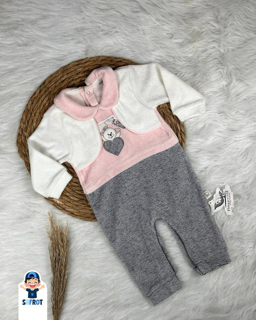 سالوبيت بناتي شتوي قطيفه خامه تقيله 🩷🩷 رسمة ارنب